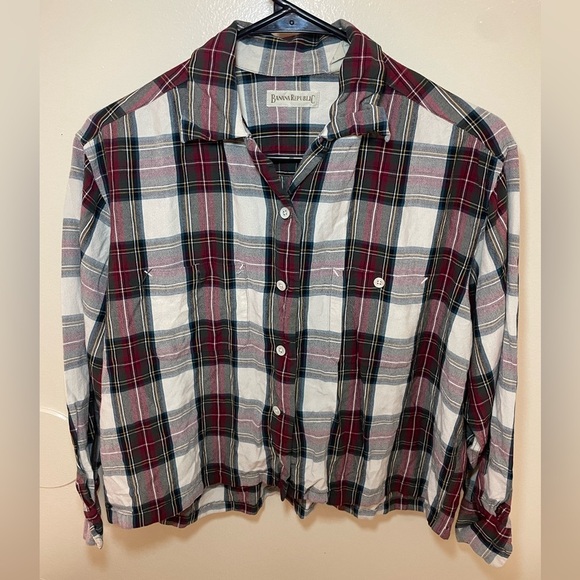 Banana Republic Tops - ✨ Women’s Banana Republic Crop Flannel Size S #B1